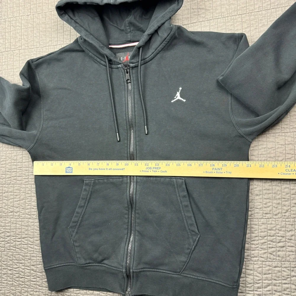 Jordan Mens Small Jumpman Full Zip Hoodie Black Fleece Sweatshirt Sportswear